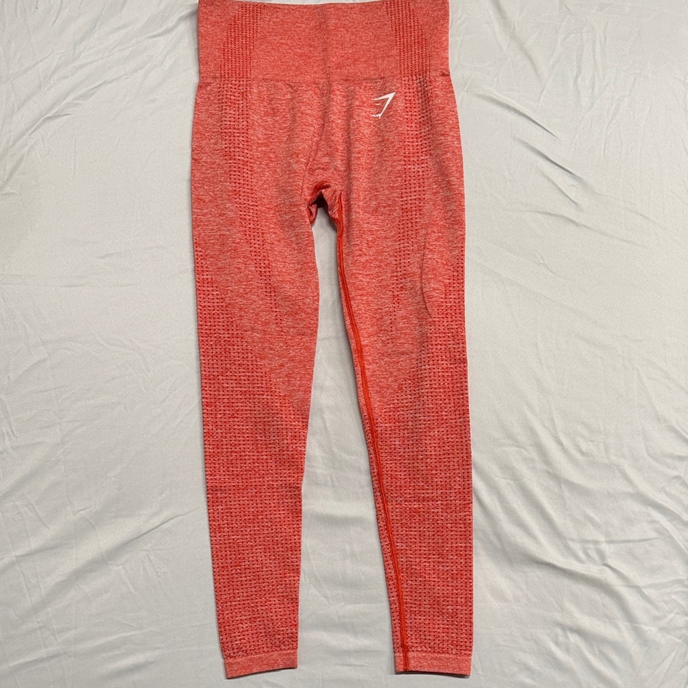 Gymshark Orange Textured Leggings